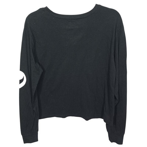 Disney Frozen 2 Womens Top Size L Juniors Cotton Blend Black Long Sleeve Tee - Picture 2 of 4